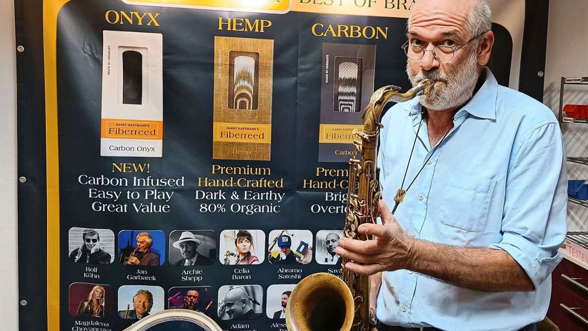Musik-Experte in Oberaichen: Er tüftelt am besten Blatt fürs Saxofon