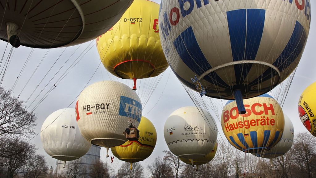 Wasen in Bad Cannstatt: Ballone sollen zur Wettfahrt starten