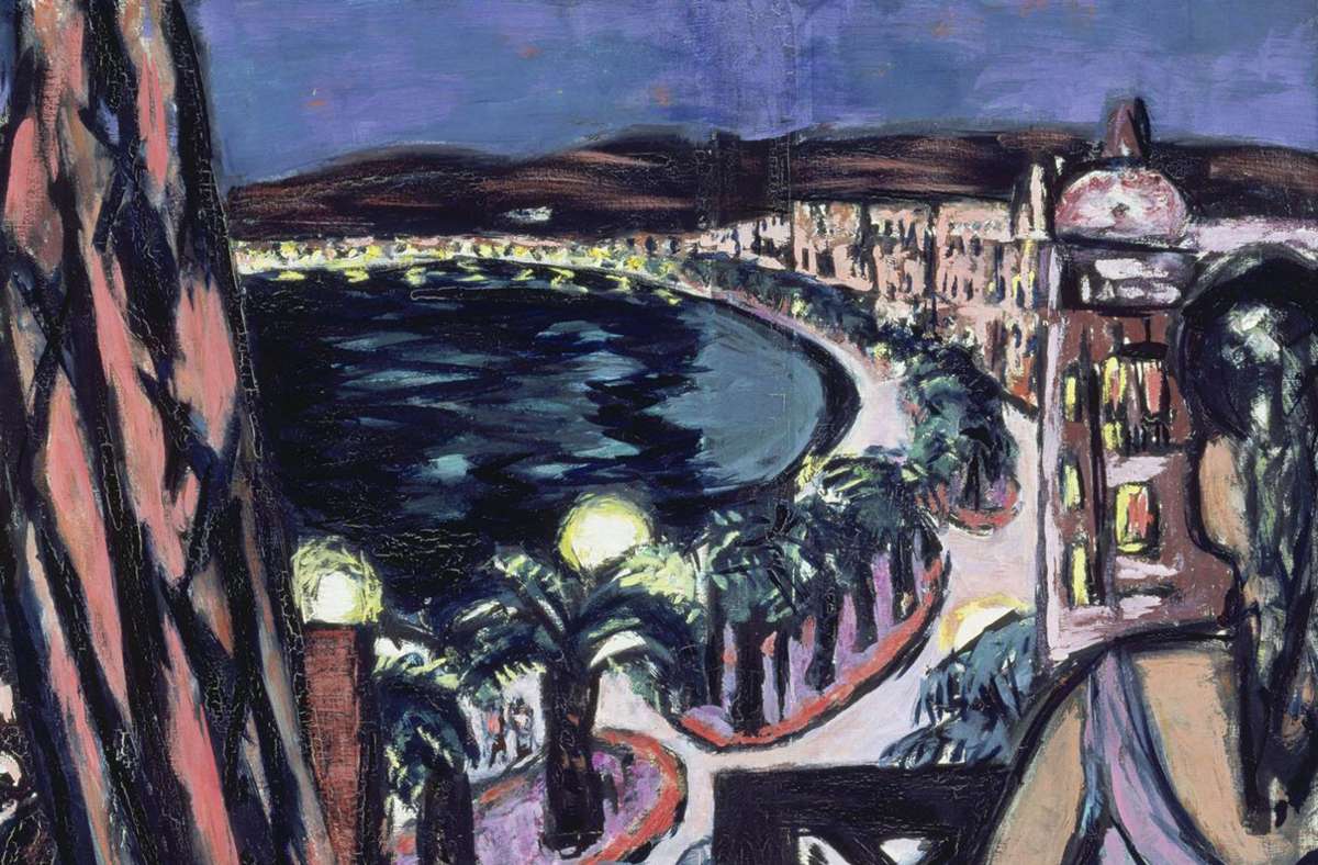 Max Beckmann, Promenade des Anglais in Nizza, 1947, Öl auf Leinwand, 80,5 x 90,5 cm Museum Folkwang, EssenFoto: Museum Folkwang, Essen