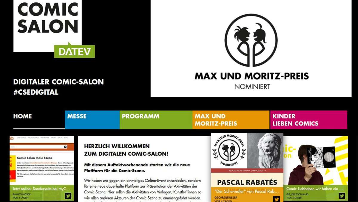 Neue Plattform für Sprechblasen: Comic-Salon Erlangen im Netz