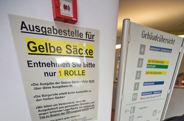 Recycling im Kreis Esslingen: Gelbe Säcke sind in Esslingen wieder Mangelware