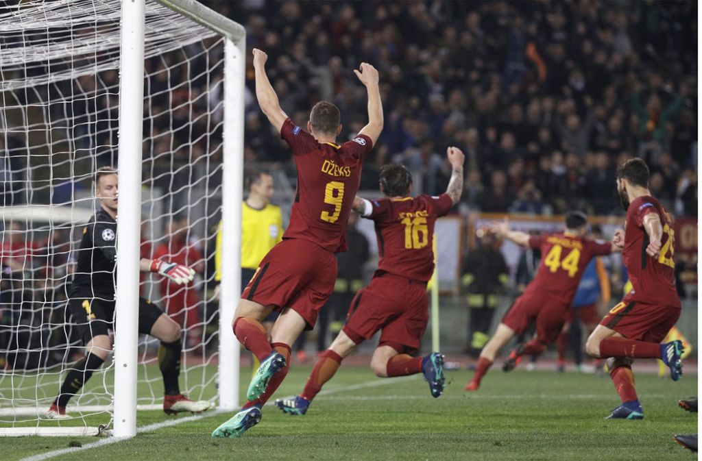 Wie im Halbfinale vom Dienstag war Barcelona im Viertelfinale der Champions-League-Saison 2017/18 die Mannschaft, die eine sicher geglaubte Hinspielführung verspielte: 0:3 unterlagen die Spanier im Olympiastadion von Rom. Konstantinos Manolas erzielte in der 82. Minute den umjubelten 3:0-Treffer, der für die Roma das Weiterkommen bedeutete.