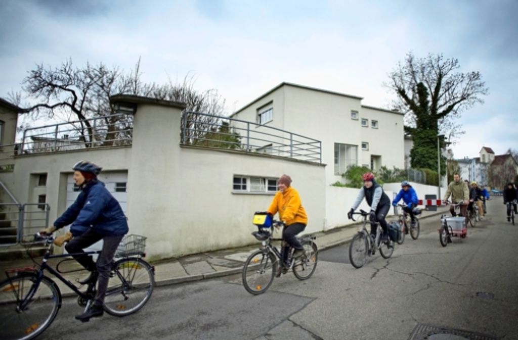 Die Siedlung ist regelmäßig das Ziel von Führungen, gerne auch einmal per Fahrrad