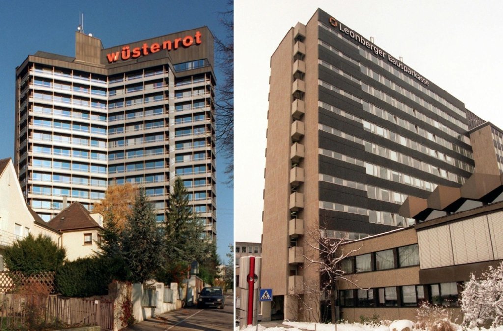 Im Jahr 2001 fusionierte die Leobau (rechts) mit der Wüstenrot AG (links). Im Jahr 2003 verschwand die Marke „Leonberger“ endgültig.