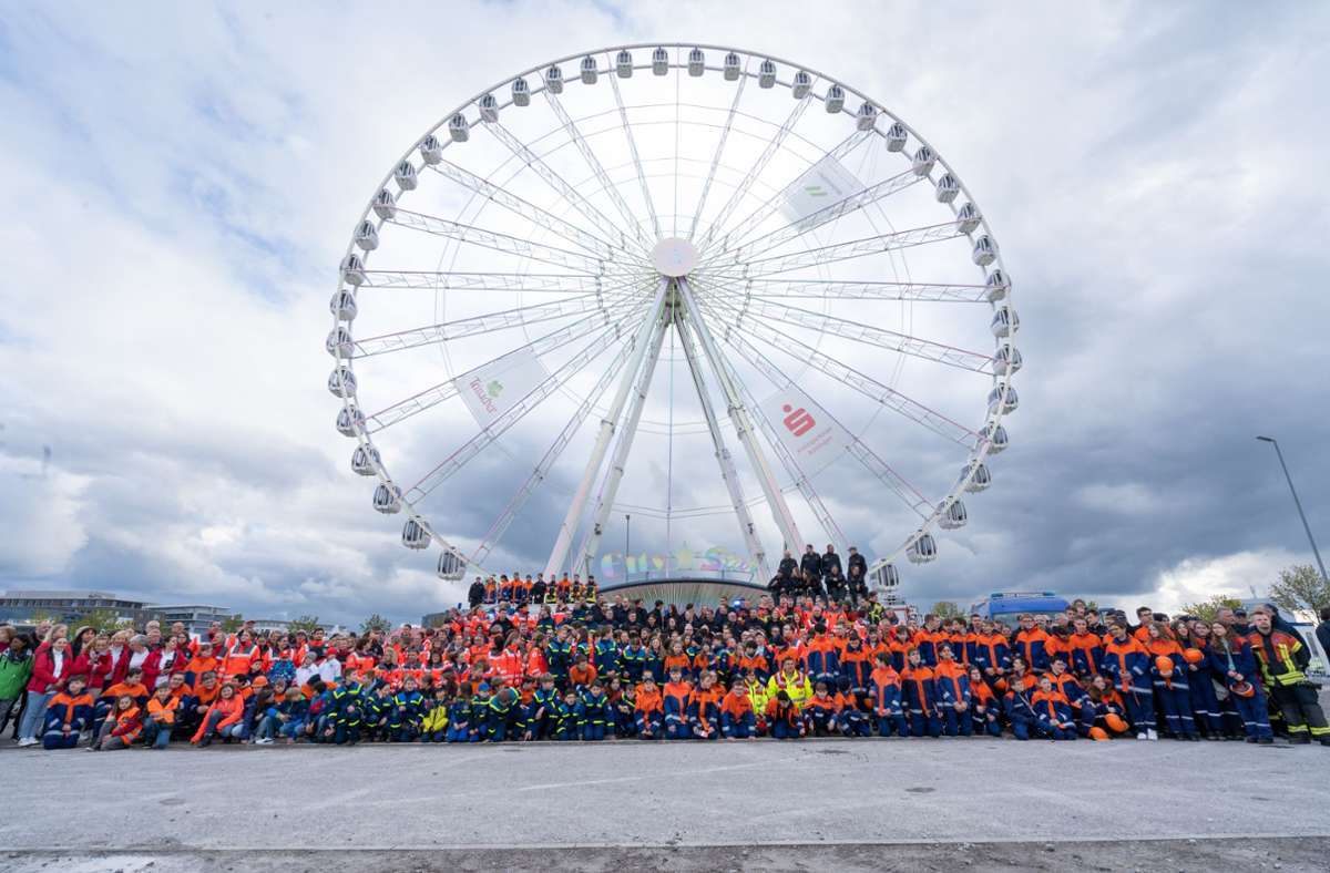 Beim Helfetag Ende April fuhren gut 1000 Leute gratis mit dem Riesenrad.
