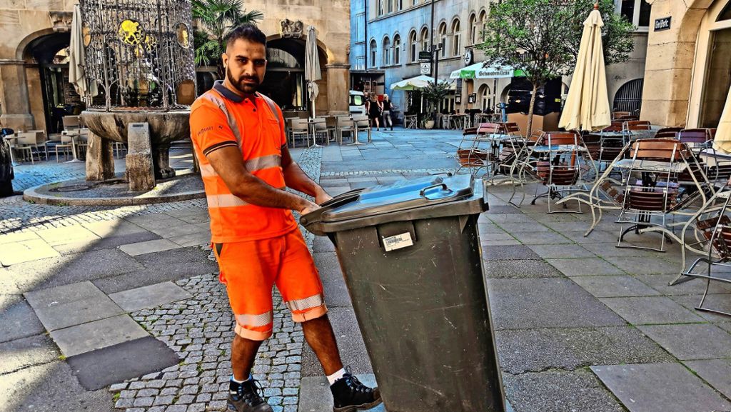 Abkühlung in Stuttgart und in Doha: Stuttgarter Müllmänner auf WM-Niveau