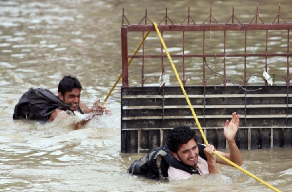 Schwere Überschwemmungen in Indien.