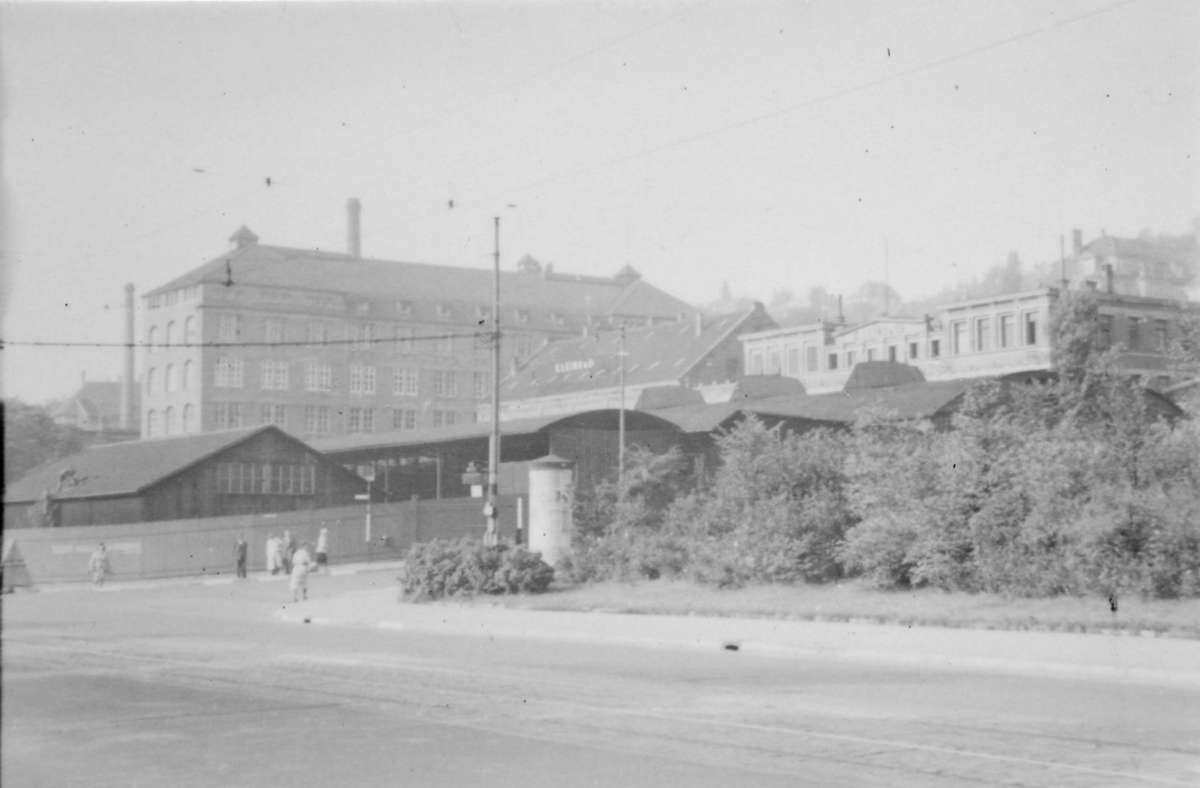 In der Heilbronner Straße stand die Schokoladenfabrik Moser-Roth. 1942 wurde sie von den Nazis geschlossen.