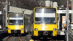 Gleisbauarbeiten in der Böblinger Straße – U1 und U14 unterbrochen