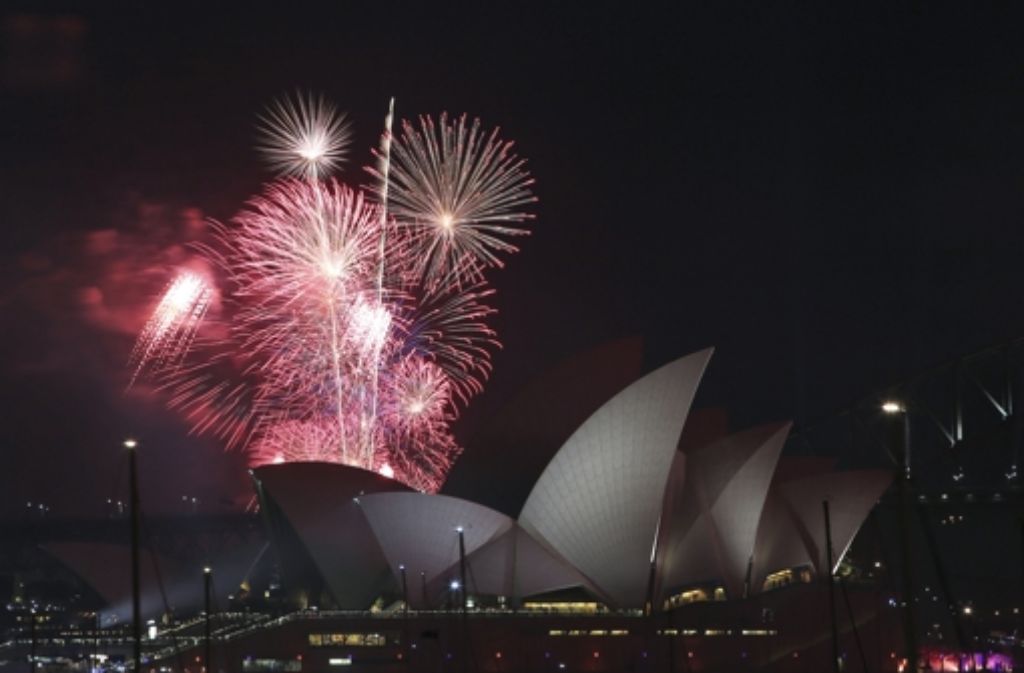 Am anderen Ende der Welt – wie hier im australischen Sydney – hat das Jahr 2016 bereits begonnen.