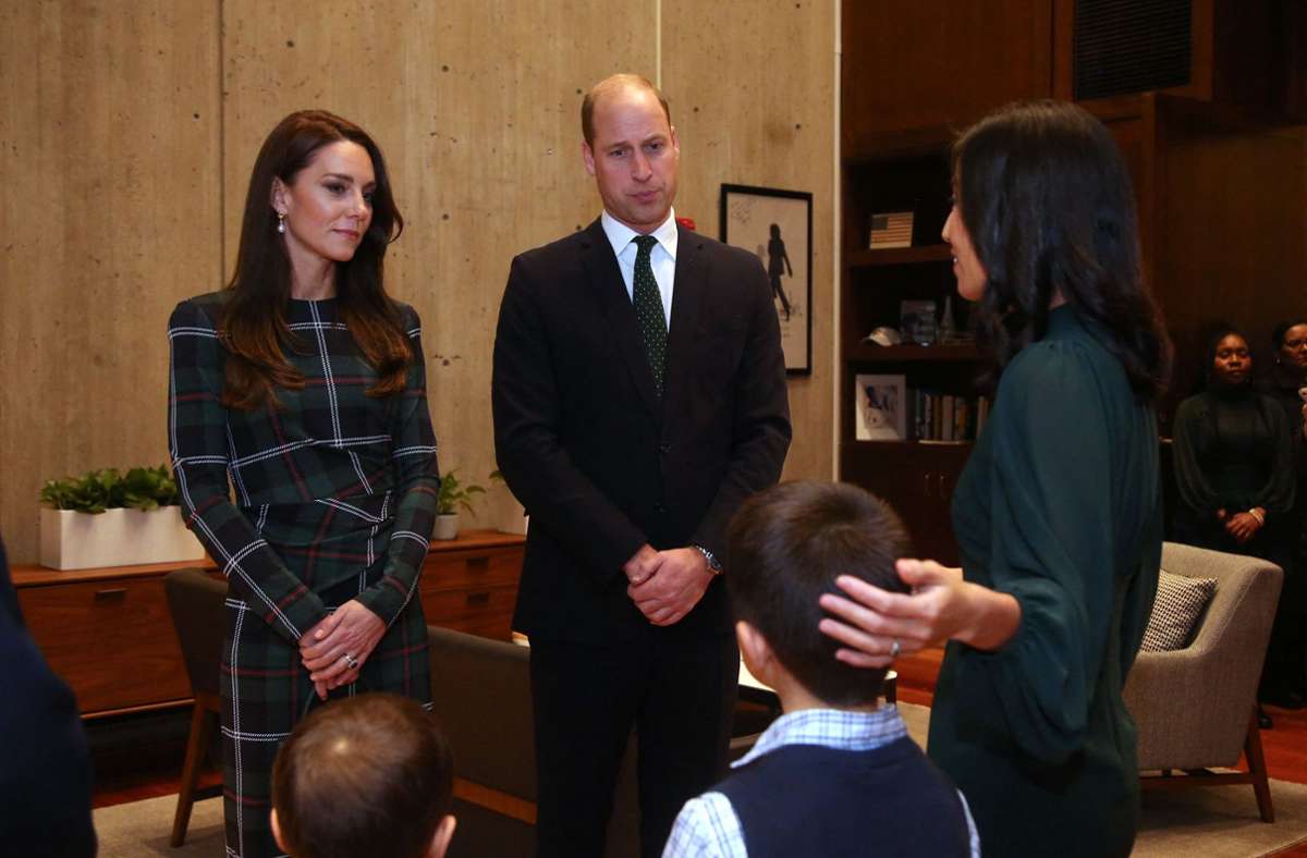 Kate und William trafen auch die Söhne der Bürgermeisterin.
