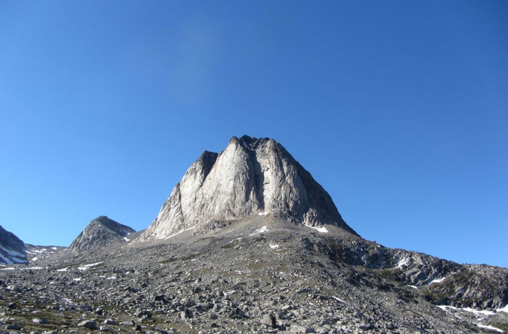 Das Ziel der Expedition: der 973 Meter hohe Nunatak.