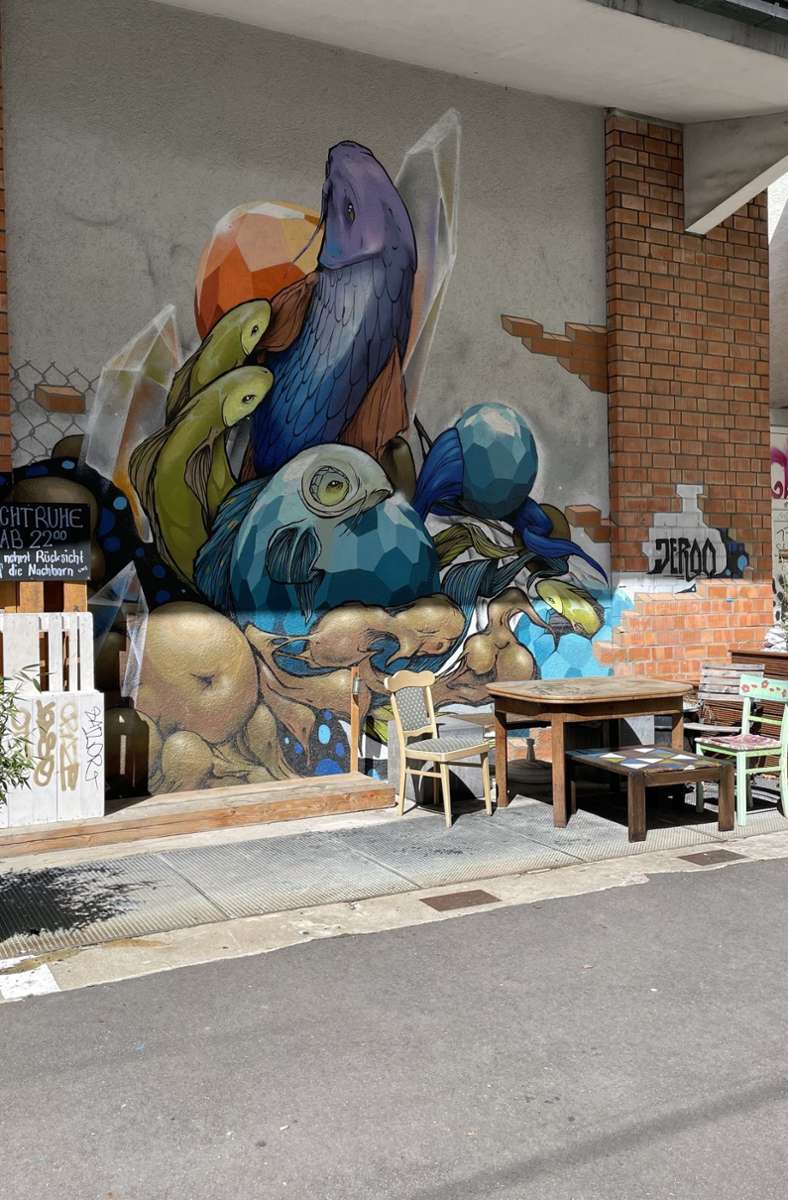 Der bekannte Street-Art-Künstler Jeroo hat auch im Stuttgarter Kernerviertel seine Spuren hinterlassen.