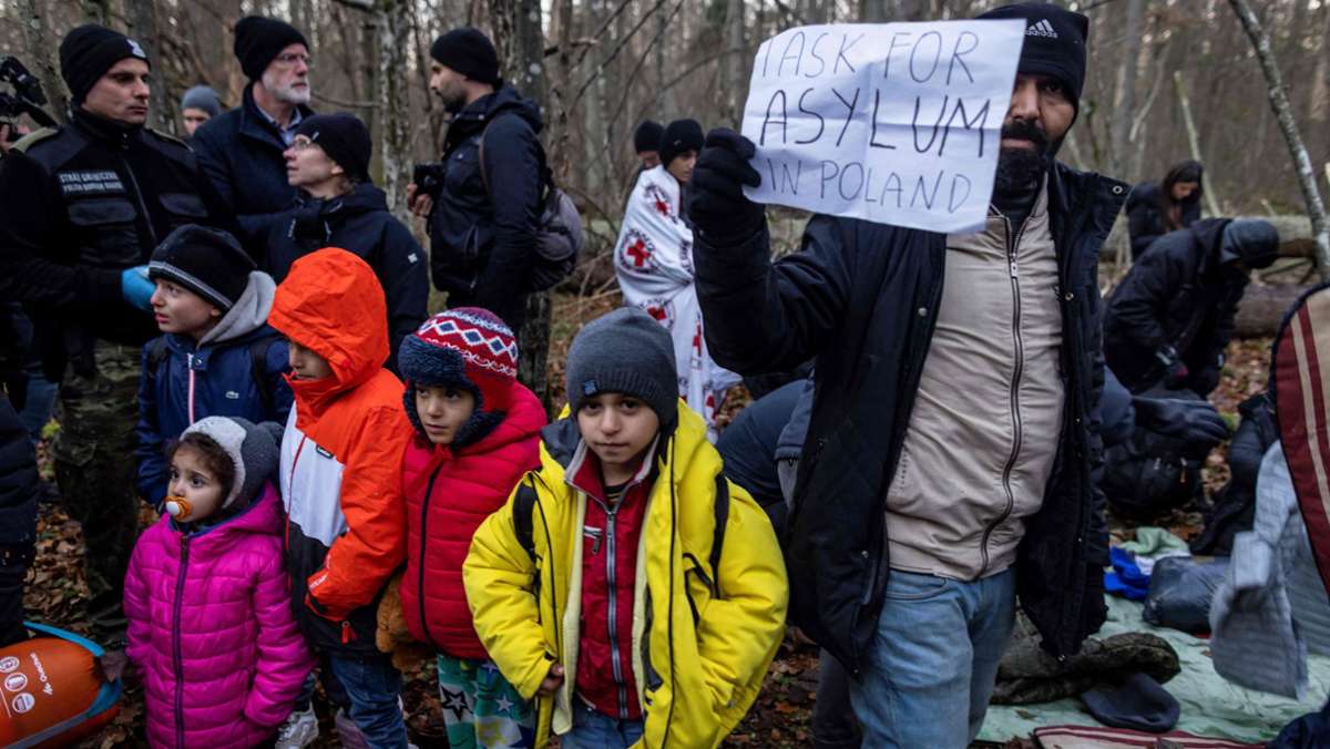  Die Migrationskrise zwischen Polen und Belarus spitzt sich weiter zu. Machthaber Alexander Lukaschenko beschimpft westliche Politiker als „Bastarde“. Die Flüchtlinge haben ganz andere Probleme: Sie müssen bei Minusgraden in den Wäldern verharren. 