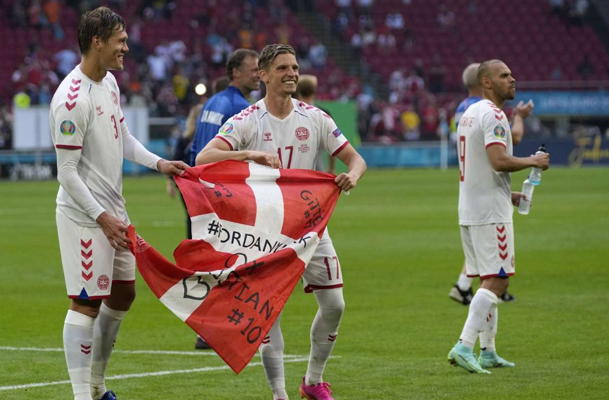 Dänemark trifft im Viertelfinale der EM 2021 auf Tschechien. Foto: dpa/Peter Dejong