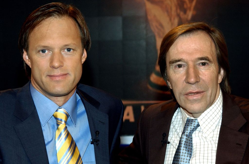 Netzer (re.) war später Manager, Unternehmer und TV-Experte. Gemeinsam mit gerhard Delling bildete er lange Jahre ein Kult-Duo in der ARD.