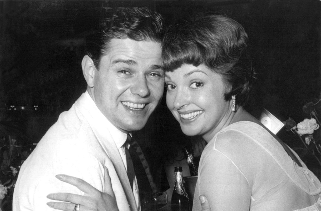 Das Schauspieler-Ehepaar Nadja Tiller und Walter Giller im Jahr 1958.