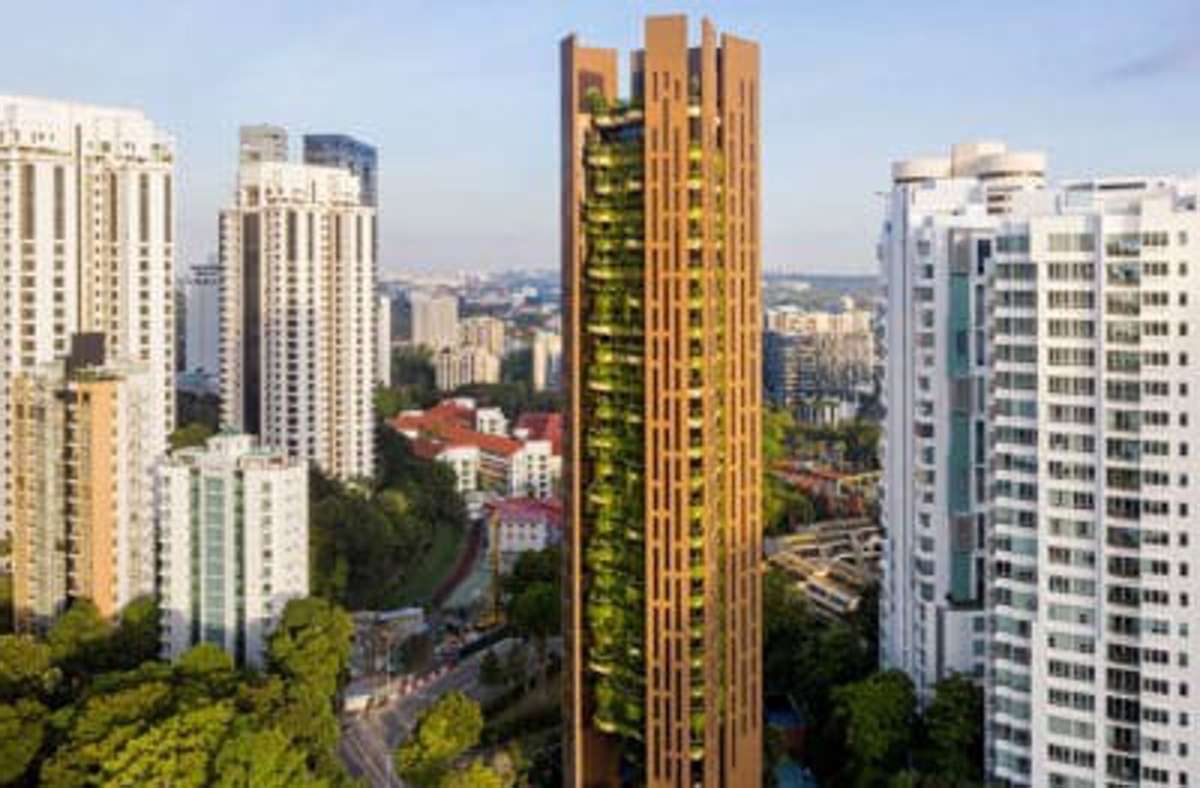 Muschelförmige Pflanzkübel machen das Projekt Eden in Singapur von Heatherwick Studio aus London zum „einprägsamen Beispiel für ein Wohnhochhaus“.