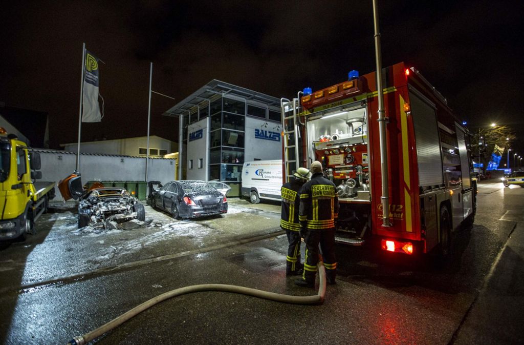 Die Feuerwehr Ludwigsburg war mit zwei Fahrzeugen und zehn Einsatzkräften vor Ort.