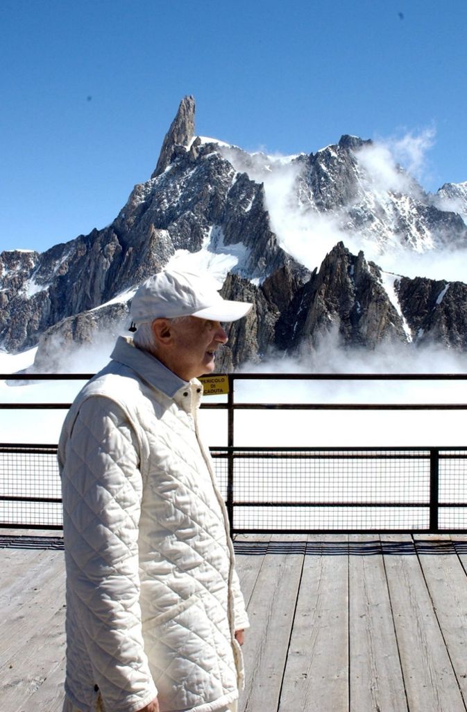 Hoch hinaus: Benedikt macht Urlaub auf dem Mont Blanc, Europas höchstem Berg (21. Juli 2005).