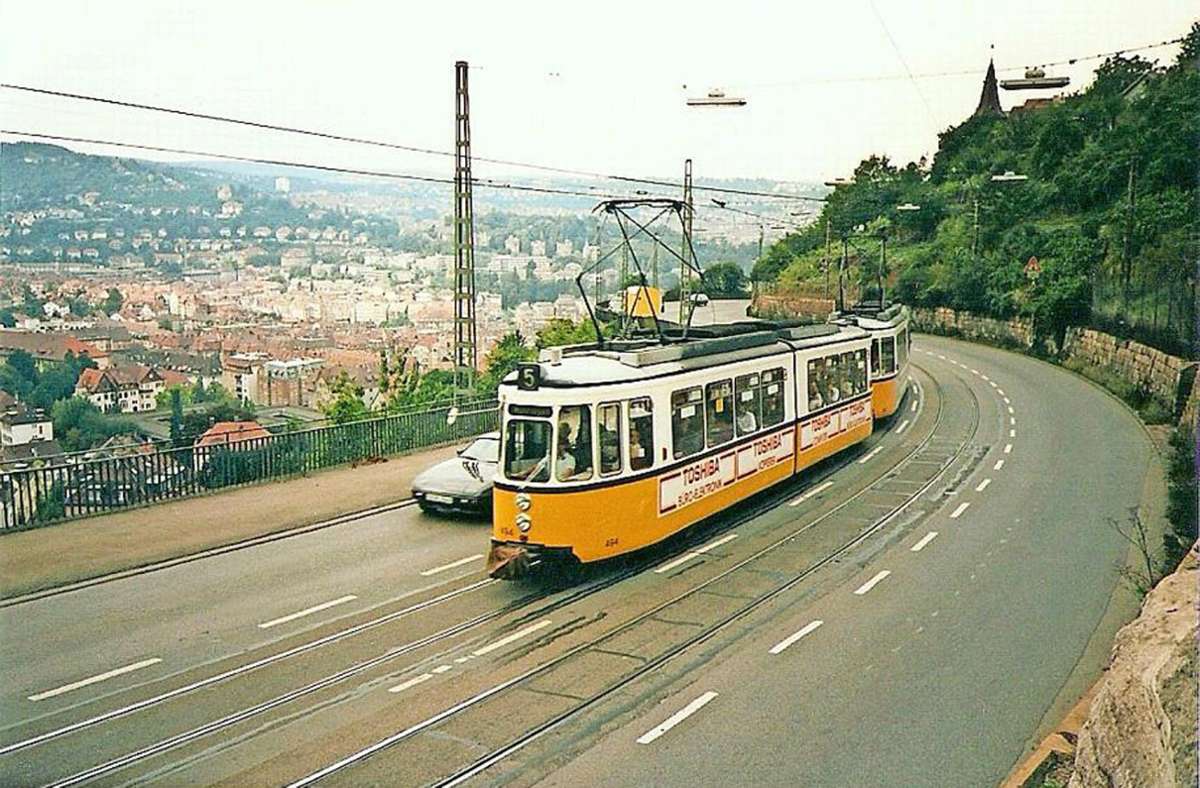 Die Strampe in den 1980ern auf der „schönsten Straßenbahnstrecke Europas“.