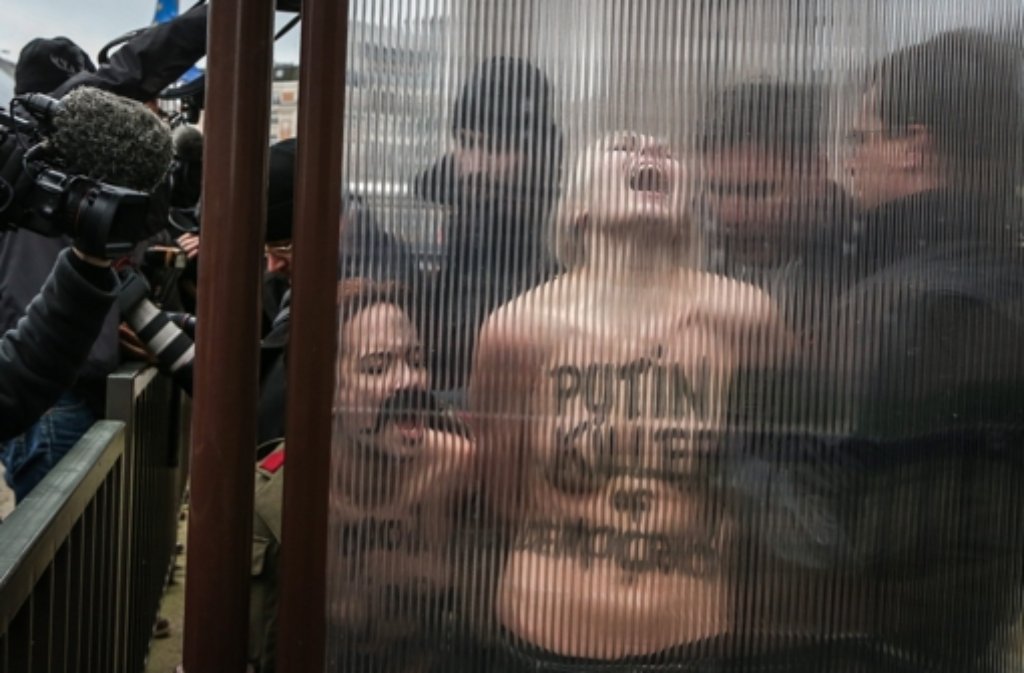Femen-Protest gegen Wladimir Putin.