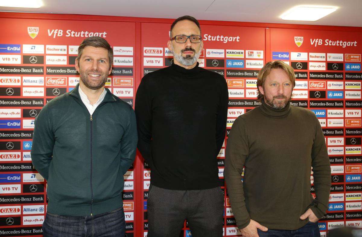 07.01.2020, Vorstellung: Pellegrino Matarazzo wird als neuer Cheftrainer des VfB präsentiert. Er folgt auf Tim Walter.