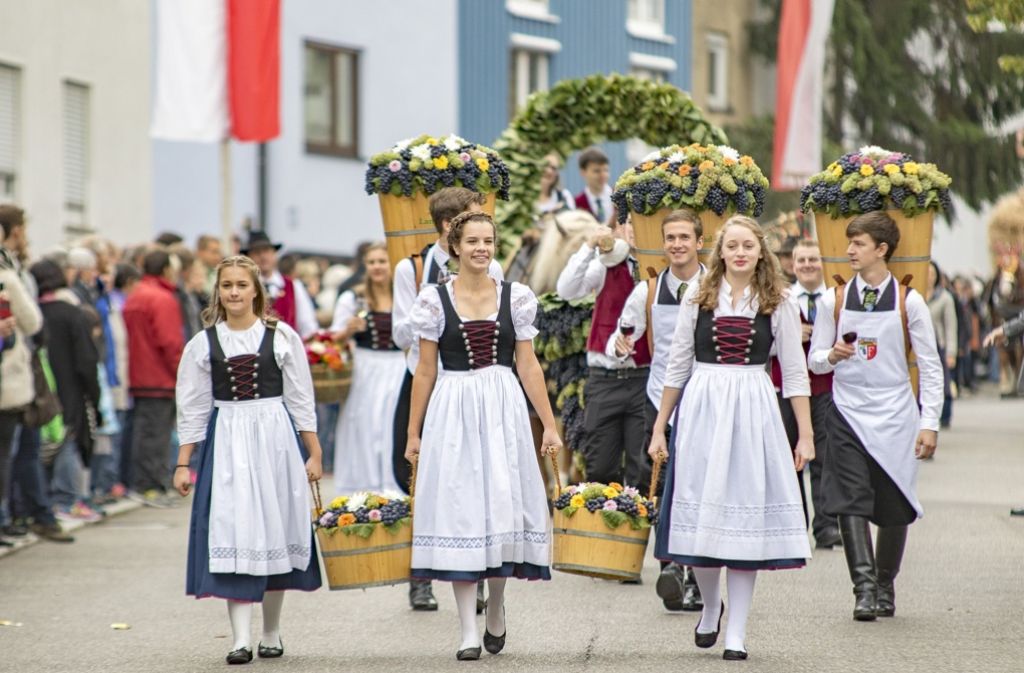 Der Umzug beim Fellbacher Herbst findet traditionell am Samstag statt.
