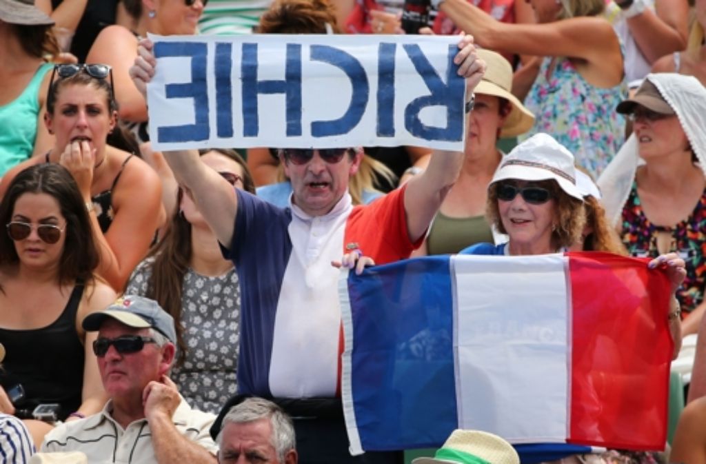 Hoppla! Die Fans des Franzosen Richard Gasquet scheinen noch etwas ungeordnet zu sein.