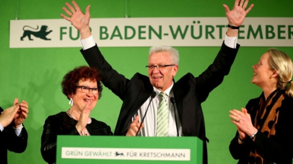 Hochrechnung für Baden-Württemberg: Grüne wollen weiter mit Kretschmann regieren