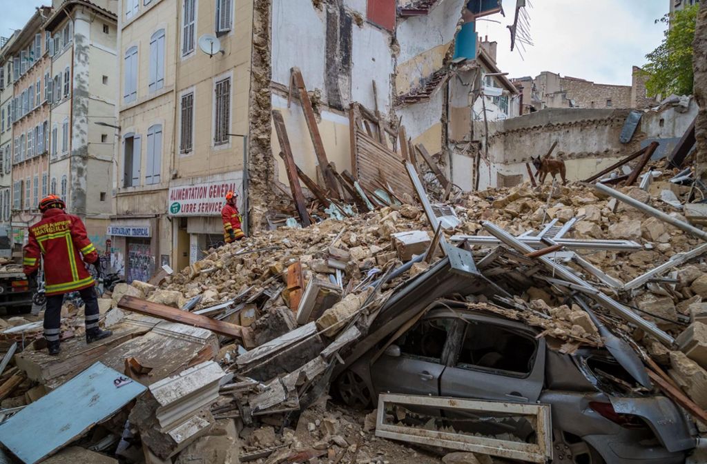 Die Suche nach Verschütteten in Marseille hält an. Foto: BMPM/SM Aedo