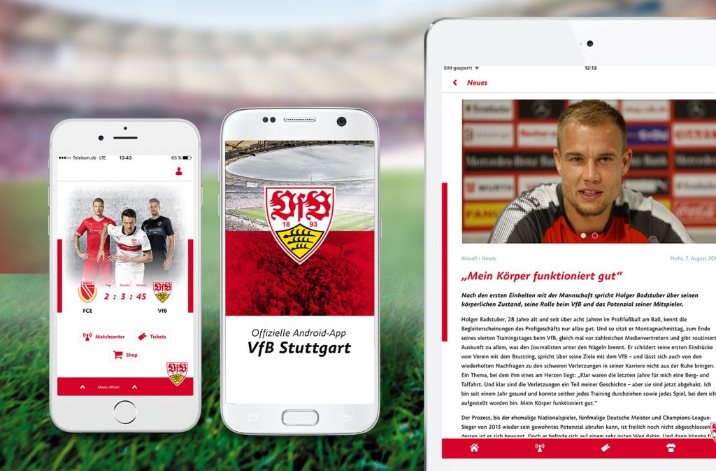 Der VfB Stuttgart stellt seine neue Applikation für die Smartphones der Nutzer vor.