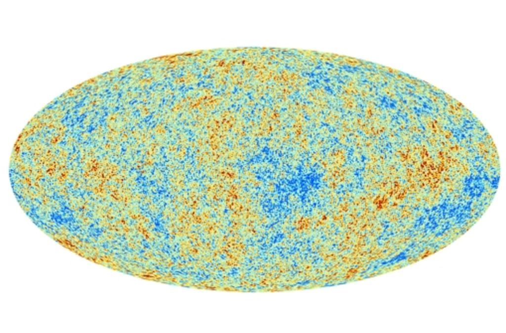 Im März 2013 hat die Europäische Weltraumagentur (Esa) diese Himmelskarte veröffentlicht. Sie zeigt die kosmische Hintergrundstrahlung, wie sie der Satellit Planck aufgenommen hat. Diese Strahlung ist gewissermaßen ein Echo des Urknalls, das aus allen Richtungen zugleich auf die Erde stößt. Die Farben zeigen winzige Variationen, die einen Rückschluss auf Variationen geben, die vor 13,8 Milliarden Jahren das Universum ausmachten. (Hier geht es zu einem Bericht zur Planck-Entdeckung.)