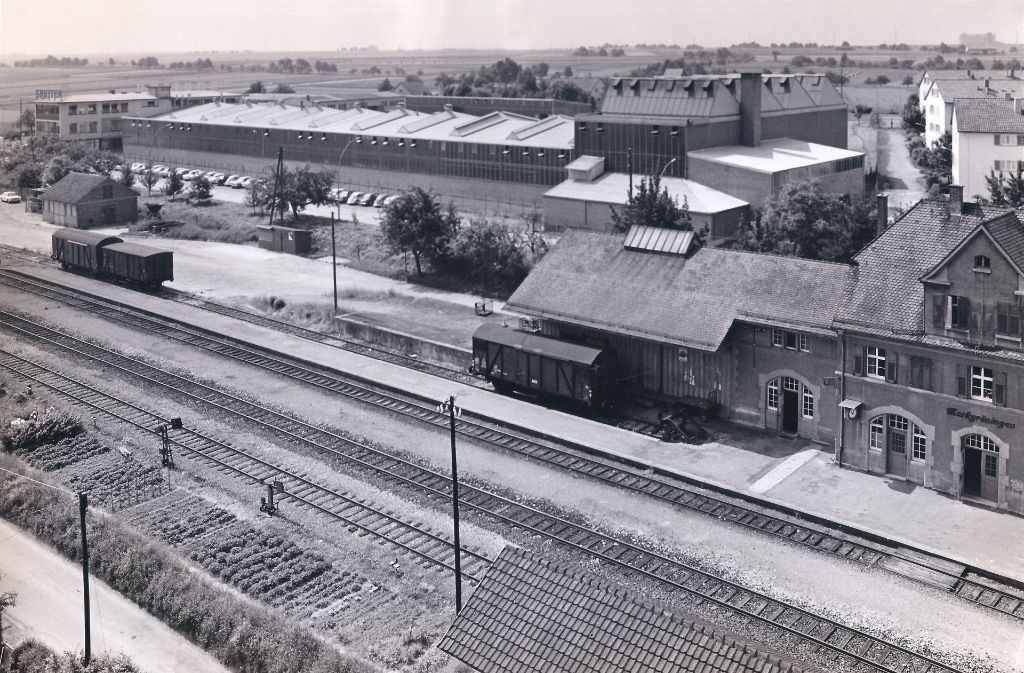 Der Markgröninger Bahnhof anno 1969.