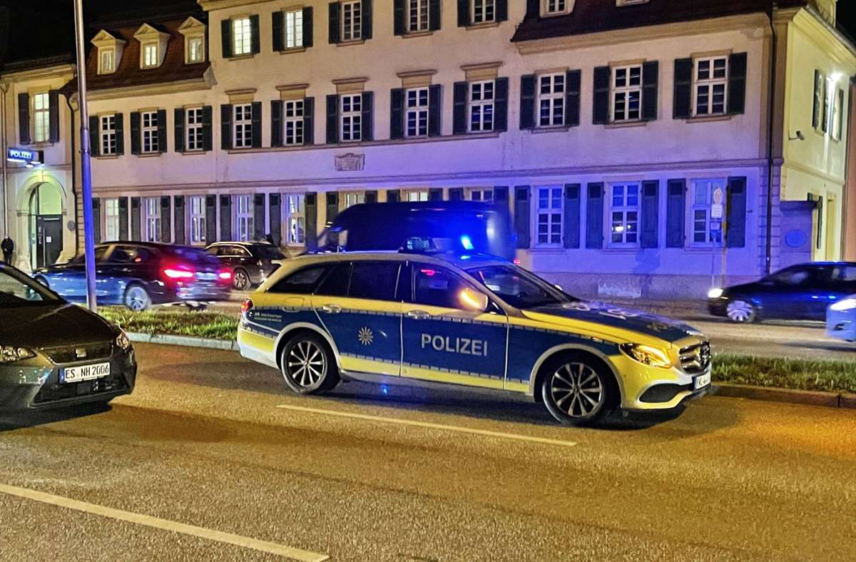 Laut Polizei war um 19 Uhr eine Veranstaltung am Forum in Ludwigsburg angemeldet.