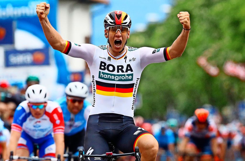 Im Trikot des deutschen Meisters beim Giro d’Italia erfolgreich: Radprofi Pascal Ackermann.