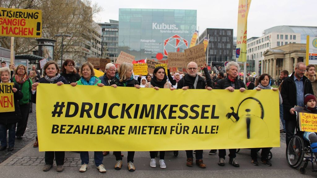 Protest gegen hohe Mieten: Stuttgarter Polizei taucht ab
