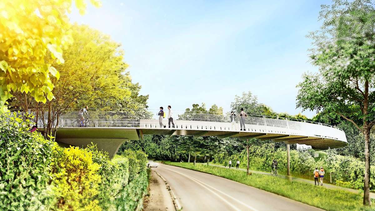 LEK Hummelgraben in Stuttgart-Zuffenhausen: Brückenschlag für Radfahrer und Fußgänger