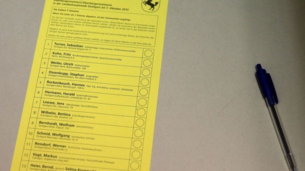 Stuttgarter OB-Wahl: Wer wird auf dem Stimmzettel stehen?