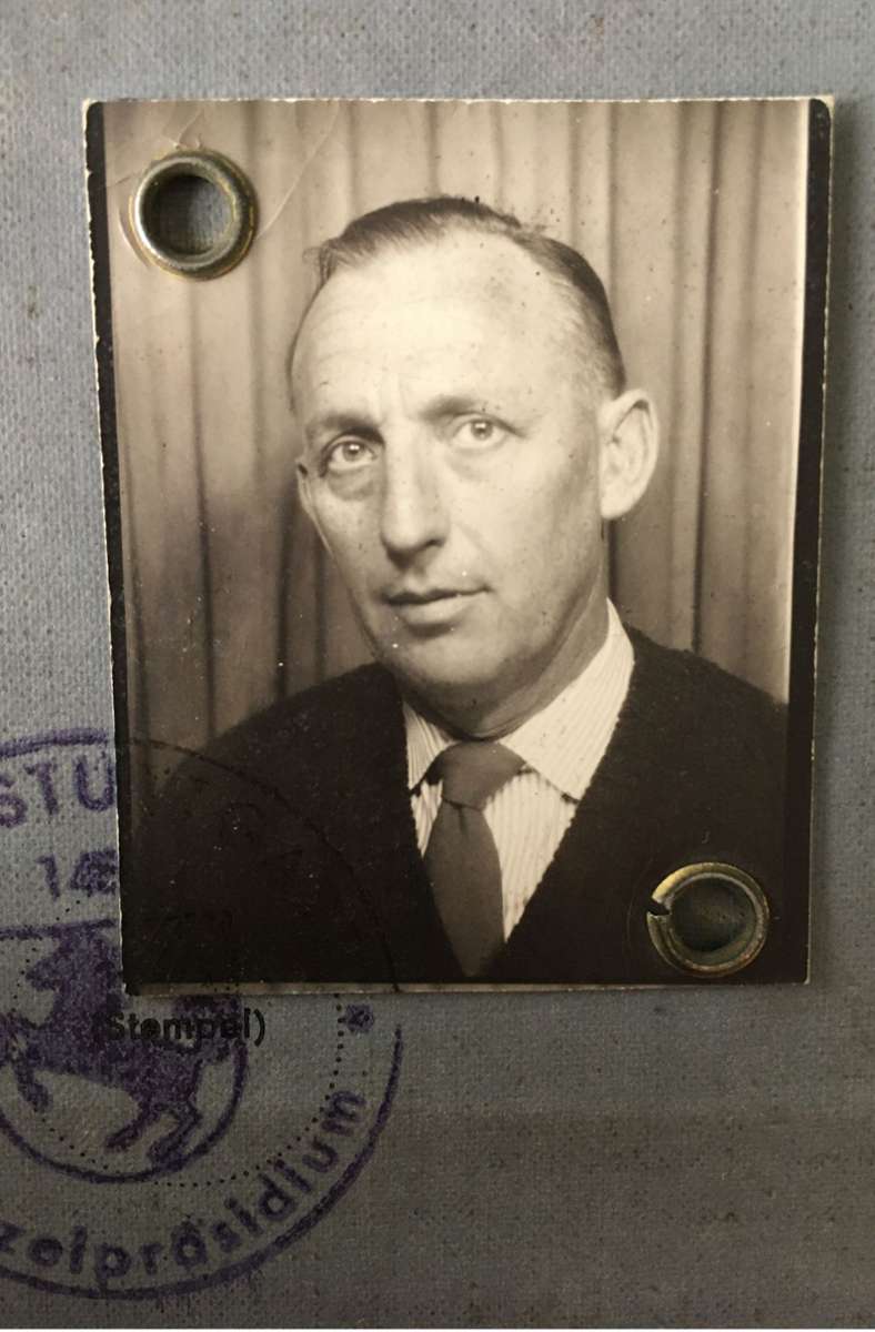 Josef Löhle, der Vater von Jürgen Löhle, auf einem nach dem Krieg erstellten Passbild