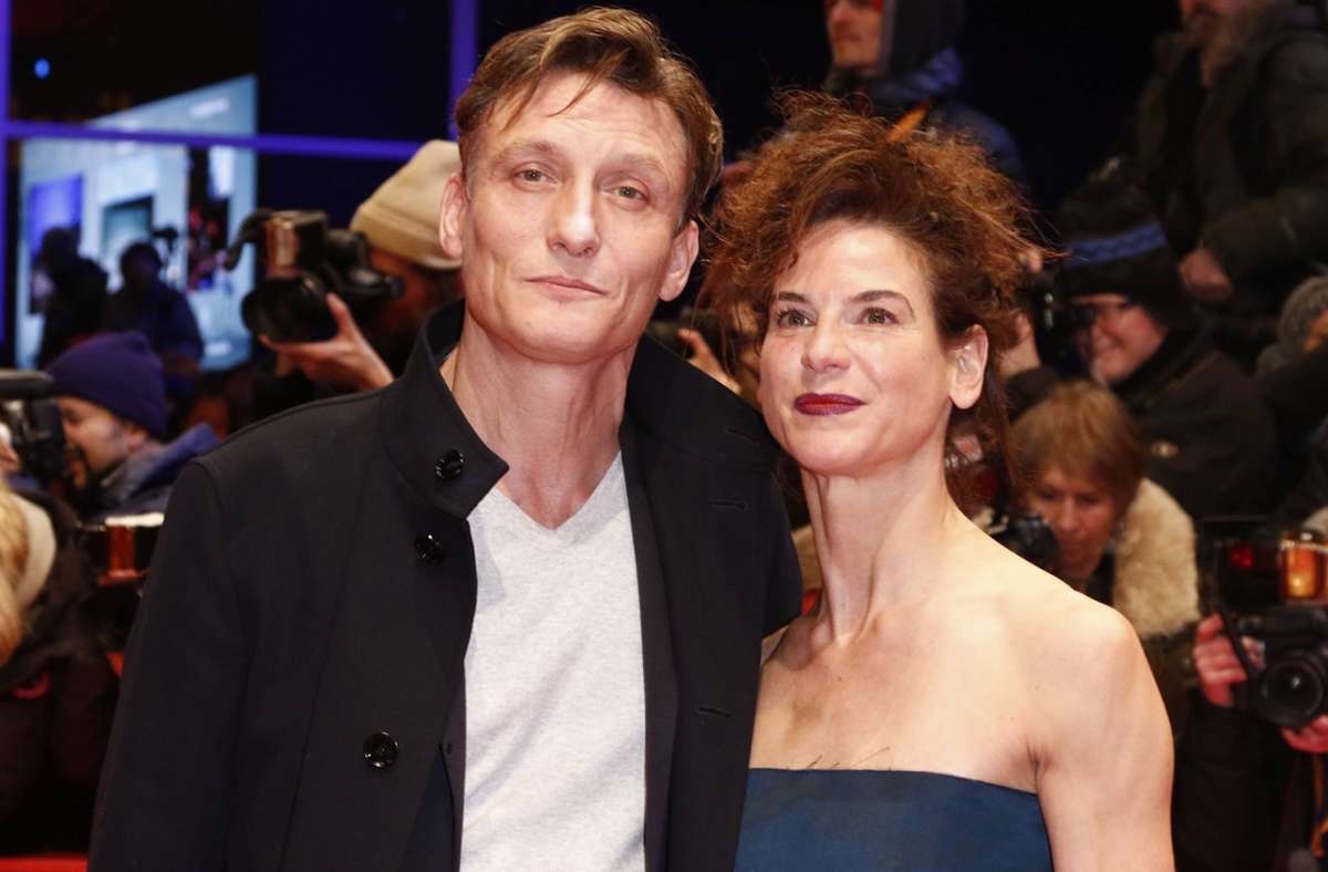 Oliver Masucci und Schauspielkollegin Bibiana Beglau bei der Premiere des Kinoflms „Isle Of Dogs“ auf dem Filmfest Berlinale im Februar 2018 in Berlin.