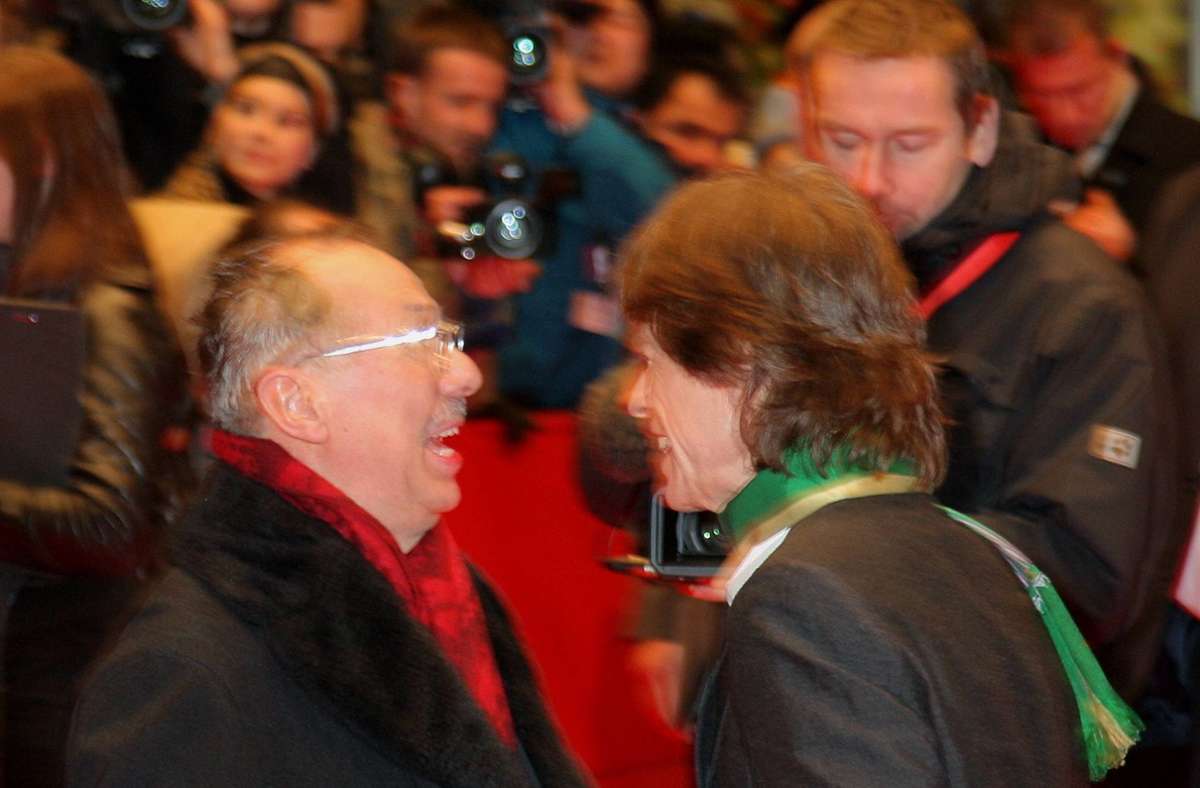 Kosslick (links) mit dem Rolling Stones-Sänger Mick Jagger 2008