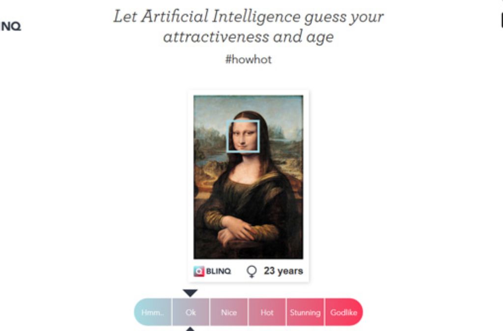 Auch Mona Lisa bringt es lediglich auf OK - für alte Meister hat der Test wohl wenig übrig.