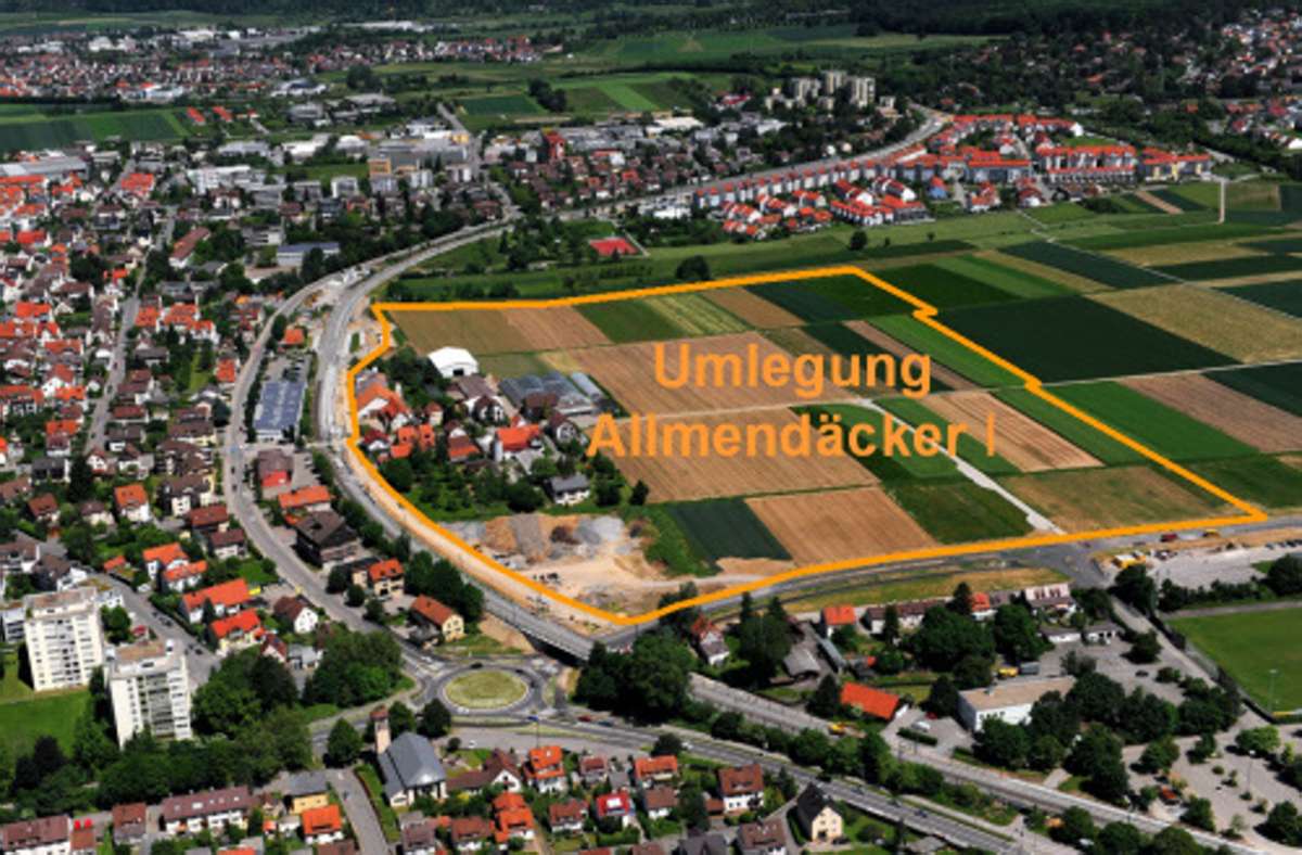 Maichingens Allmendäcker – bevor (fast) alles bebaut ist wie heute.