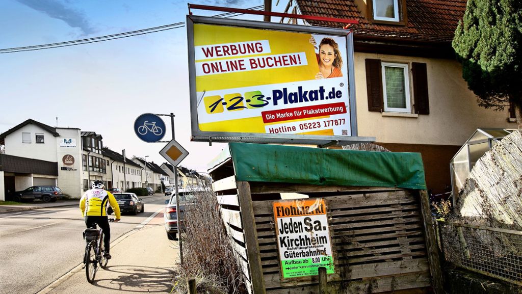  Damit in Reudern die Werbung nicht überhandnimmt, verhängt das Nürtinger Rathaus erst einmal ein Bauverbot für den Teilort. 