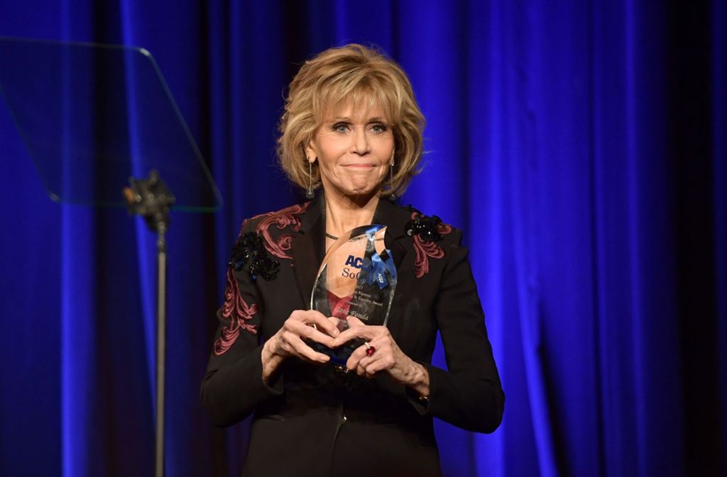 Jane Fonda bei einer Veranstaltung der amerikanischen Bürgerrechts-Lobby ACLU