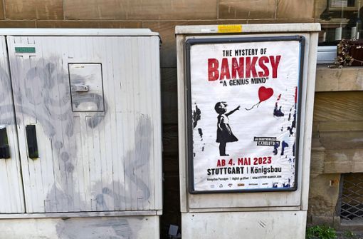 Wenn Streetart Eintritt kostet: 160 reproduzierte Werke von Banksy sind zur Zeit in den Königsbau-Passagen zu sehen. Foto: Tanja Simoncev