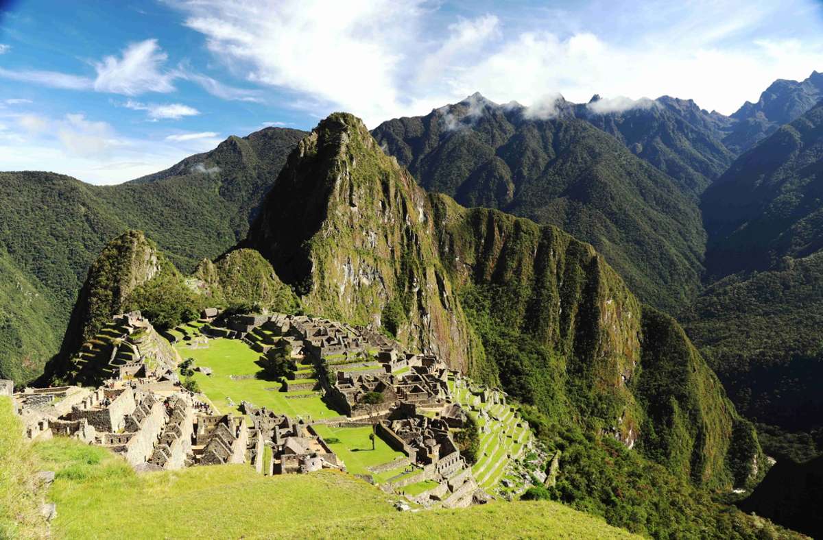 Ankunft auf dem Machu Picchu nach viertägigem Inka-Trail