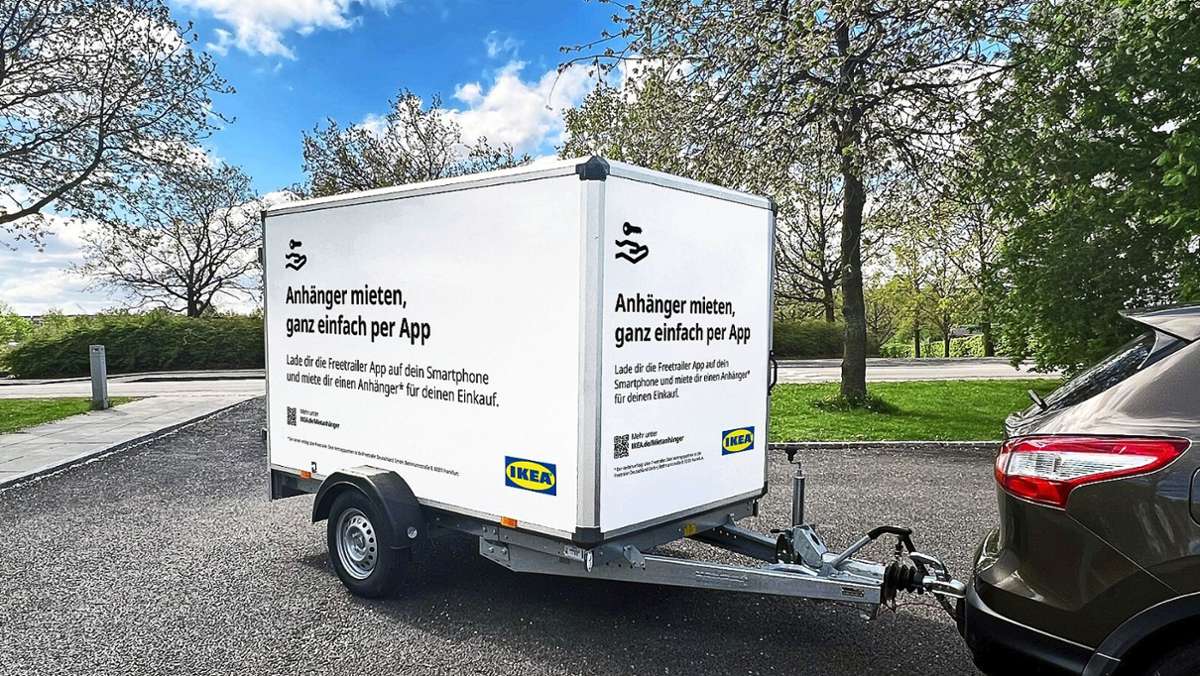 Neues Angebot in Ludwigsburg: Kostenlose Anhänger für gestresste Ikea-Kunden