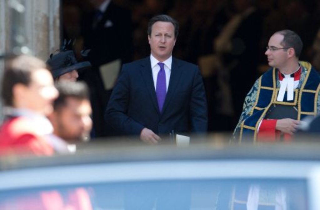 Premierminister David Cameron hielt eine Lesung beim Gottesdienst in der Westminster Abbey.